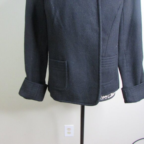 Old Navy Wool Blend Coat Jacket M Black - Picture 4 of 11